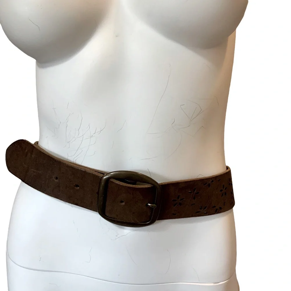 Brown Italian Leather Made in the USA Belt sz M